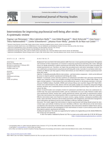 Interventions for improving psychosocial well-being after stroke: a systematic review