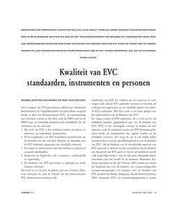 Kwaliteit van EVC vanuit een onderwijsperspectief: een kwestie van standaarden, instrumenten en personen.