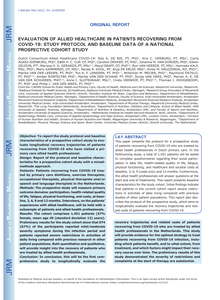 Evaluation of allied healthcare in patients recovering from Covid-19