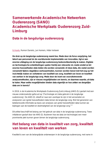 Samenwerkende Academische Netwerken Ouderenzorg (SANO) Academische Werkplaats Ouderenzorg Zuid-Limburg