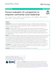 Process evaluation of a programme to empower community nurse leadership