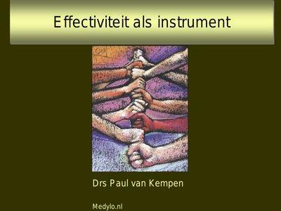 Effectiviteit als instrument