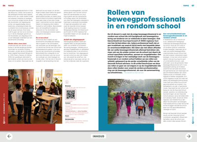 Rollen van  beweegprofessionals  in en rondom school