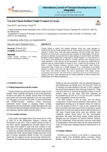 Towards Climate Resilient Freight Transport in Europe