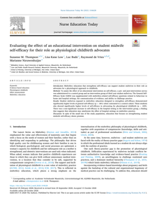 Evaluating the effect of an educational intervention on student midwife self-efficacy for their role as physiological childbirth advocates