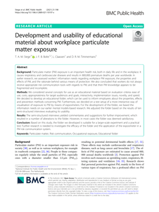 Development and usability of educational material about workplace particulate matter exposure