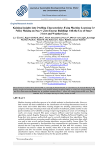 Gaining insights into dwelling characteristics using machine learning for policy making on nearly zero-energy buildings with the use of smart meter and weather data