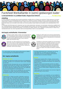 Factsheet Werkalliantie in (semi) gedwongen kader