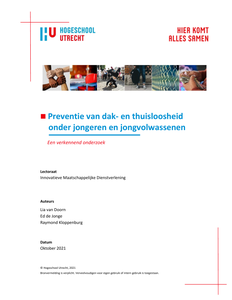 Preventie van dak- en thuisloosheid onder jongeren en jongvolwassenen