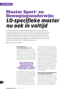 Master Sport- en Bewegingsonderwijs :