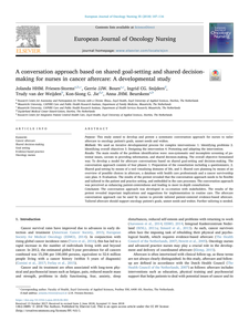 A conversation approach based on shared goal-setting and shared decision-making for nurses in cancer aftercare