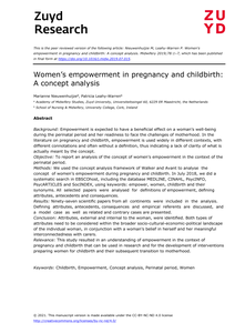 Women’s empowerment in pregnancy and childbirth