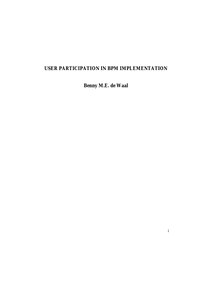 User Participation in BPM Implementation