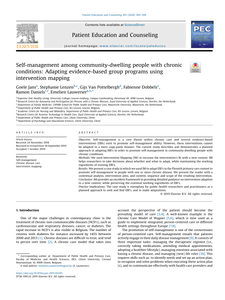 Self-management among community-dwelling people with chronic conditions