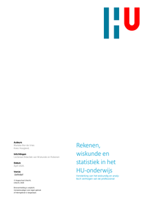 Rekenen, wiskunde en statistiek in het HU-onderwijs