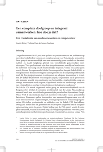 Een complexe doelgroep en integraal samenwerken: hoe doe je dat?