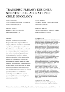 Transdisciplinary designer-scientist collaboration in child oncology