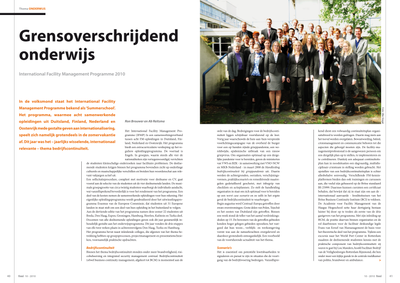 Grensoverschrijdend onderwijs : International Facility Management Programme 2010