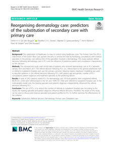 Reorganising dermatology care