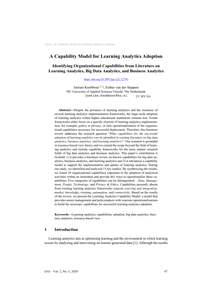 A Capability Model for Learning Analytics Adoption