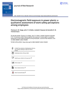 Electromagnetic field exposure in power plants