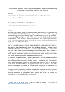 The compounding impacts of climate change and environmental degradation on the insecurity of indigenous women in Papua and West Papua, Indonesia