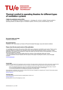 Thermal comfort in operating theatres for different types of ventilation systems