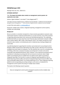 The impact of multiple value creation on management control systems