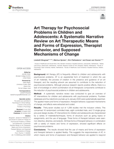 Art therapy for psychosocial problems in children and adolescents