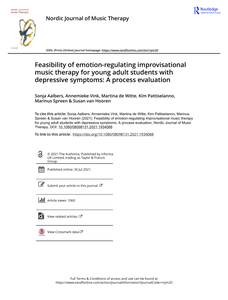 Feasibility of emotion-regulating improvisational music therapy for young adult students with depressive symptoms