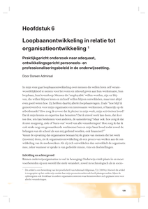 Loopbaanontwikkeling in relatie tot organisatieontwikkeling: praktijkgericht onderzoek naar adequaat ontwikkelingsgericht personeels- en professionaliseringsbeleid