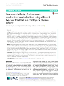 Year-round effects of a four-week randomized controlled trial using different types of feedback on employees’ physical activity