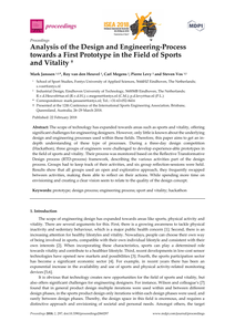 Analysis of the design and engineering- process towards a first prototype in the field of sports and vitality