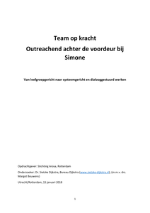 Team op kracht. Outreachend achter de voordeur bij Simone