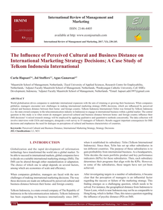 The influence of perceived cultural and business distance on international marketing strategy decisions