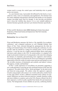 Book review: M. Flynn and D.C. Botherton (eds) 2008. Globalizing the streets: Cross-cultural perspectives on youth, social control and empowerment.