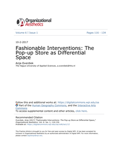 Fashionable Interventions: The Pop-up Store as Differential Space