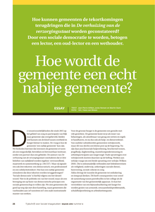 Hoe wordt de gemeente een echt nabije gemeente?