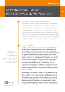 Samenwerking tussen professionals en vrijwilligers. Wmo-wijzer