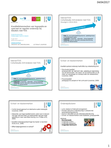 Kwaliteitskenmerken van logopedie en onderwijs bij TOS