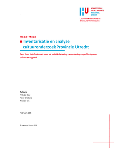 Inventarisatie en analyse cultuuronderzoek Provincie Utrecht