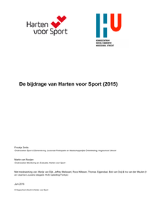 De bijdrage van Harten voor Sport (2015)