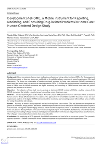 Development of eHOME, a Mobile Instrument for Reporting, Monitoring, and Consulting Drug-Related Problems in Home Care