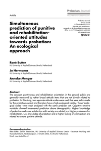 Simultaneous prediction of punitive and rehabilitationoriented attitudes towards probation