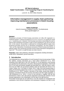 Information management in supply chain partnering