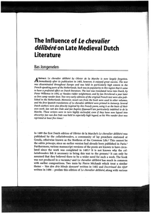 The influence of Le chevalier délibéré on Late Medieval Dutch literature