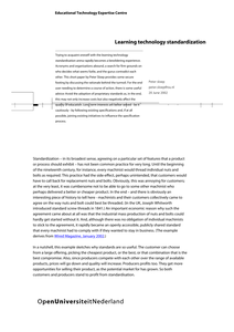 Learning Technology Standardization