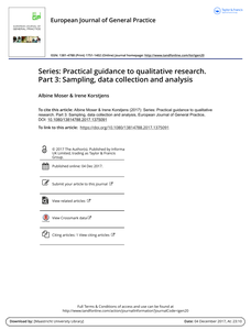 Series: Practical guidance to qualitative research