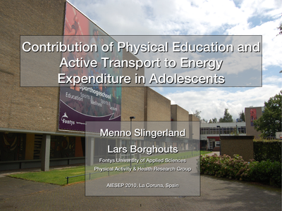 Contribution of Physical Education and Active Transport to Energy Expenditure in Adolescents