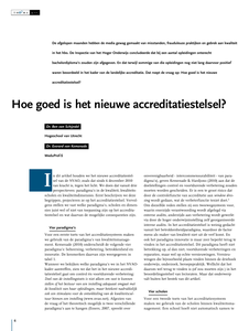 Hoe goed is het nieuwe acceditatiestelsel?